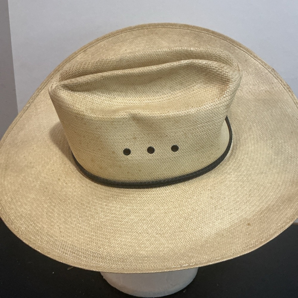 Vintage Resistol George Straight Cowboy Hat Size 7 Hat Is Dirty Long Oval Bent - Picture 6 of 9